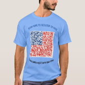 Shirt voor kiezersregistratie - QR-code net op de  (Voorkant)