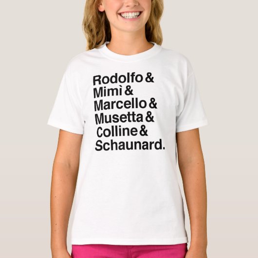 Shirt voor La Bohecme-tekens (Voorkant)