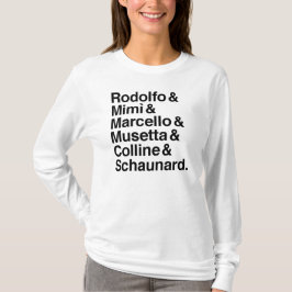 Shirt voor La Bohecme-tekens