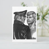 Shirt voor  leder, pappa dom sub-tekening bedankkaart (Staand voorkant)