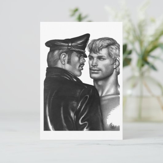 Shirt voor  leder, pappa dom sub-tekening bedankkaart (Staand voorkant)