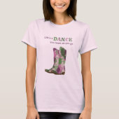 Shirt voor lijndansen met Cowboy Boots en Song (Voorkant)