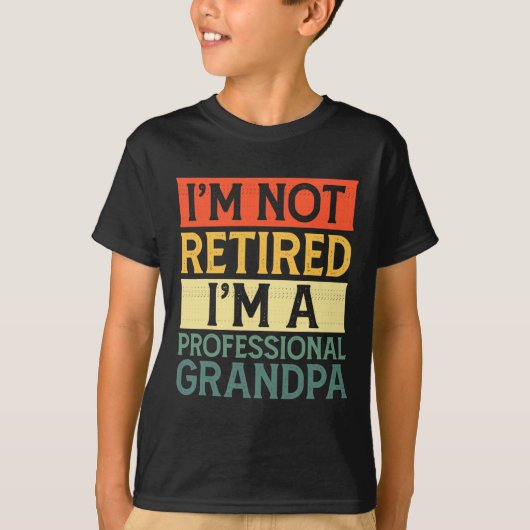 Shirt voor mannen Grappige Vaders Dag Gepensioneer (Voorkant)