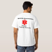 Shirt voor Mannen medische waarschuwing (Achterkant volledig)