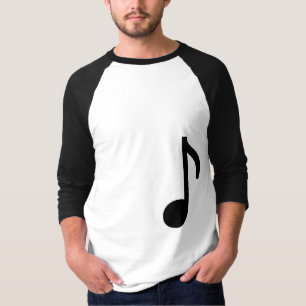 Shirt voor muzieknotitie 3/4-lengte