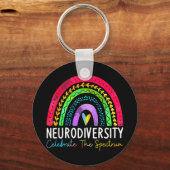 Shirt voor neurodiversiteit Autisme Spectrum ASD A Sleutelhanger (Voorkant)