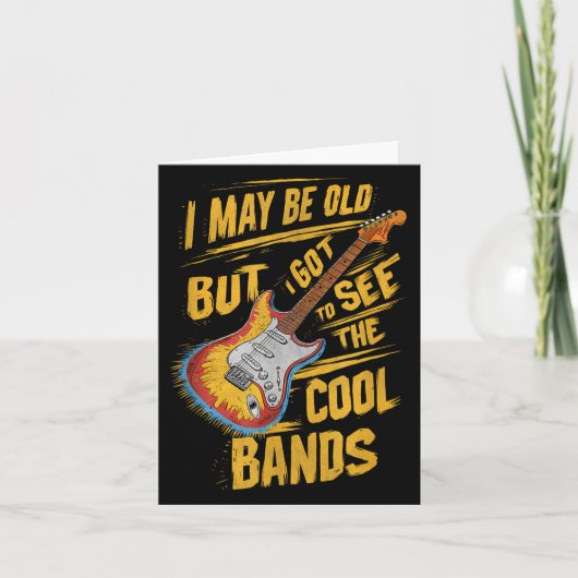 Shirt voor opa Funny Dad Gitaar Verjaardag Kaart (Voorkant)