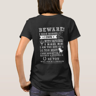 Shirt voor paardenrennen Let op dat ik op paarden