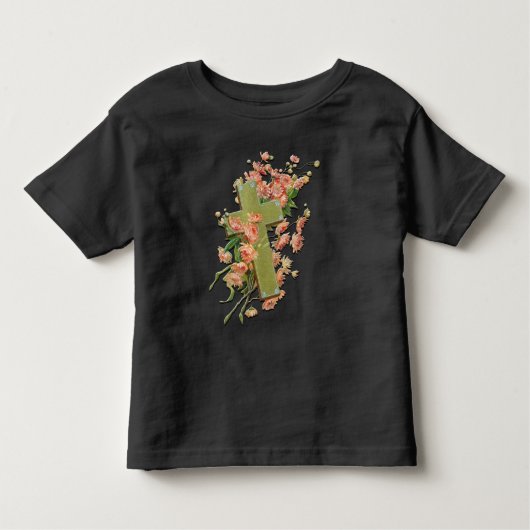 Shirt voor paaskruis Unisex Black Toddler (Voorkant)