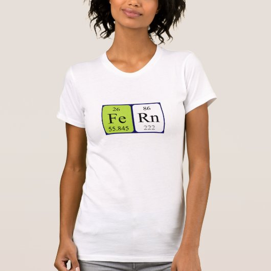 Shirt voor periodieke fern-namen (Voorkant)