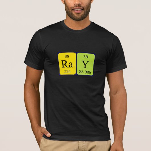 Shirt voor periodieke Ray-namen (Voorkant)