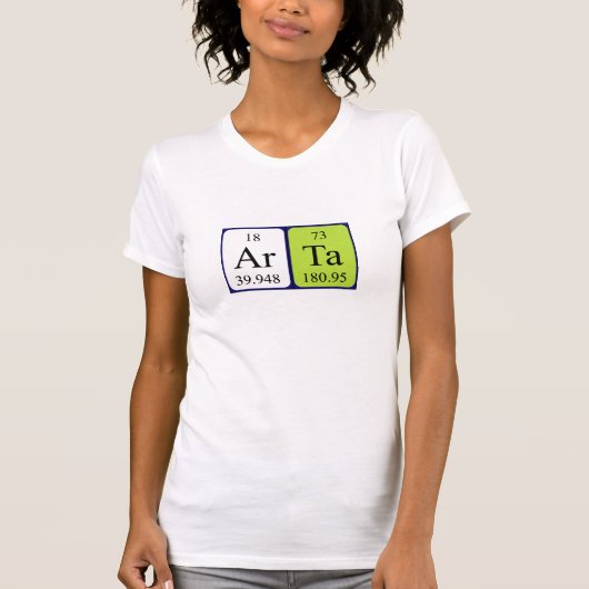 Shirt voor periodieke tabelnaam Arta (Voorkant)
