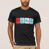 Shirt voor periodieke tabelnamen van Turner (Voorkant)