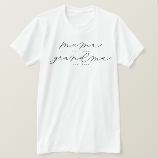 Shirt voor persoonlijke mamma/Grandma Cute Calligr (Design voorkant)