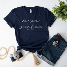 Shirt voor persoonlijke mamma/Grandma Cute Calligr