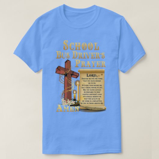 Shirt voor schoolbusbestuurdersgebed (Design voorkant)