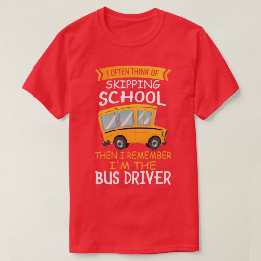 Shirt voor schoolbuschauffeurs denk ik vaak aan ov (Design voorkant)
