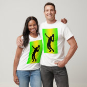 shirt voor silhouette-groene serveerdienst (Unisex)