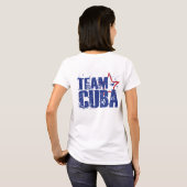 Shirt voor team Cuba (blauw) - label voor LIBRE (Achterkant volledig)
