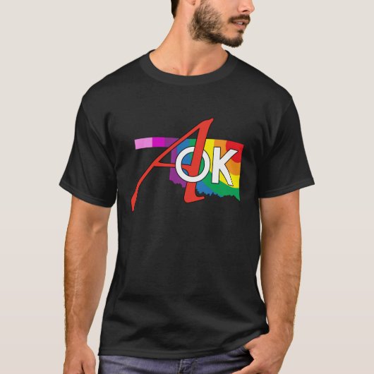 Shirt voor variabele stijl/kleur regenboog (Voorkant)