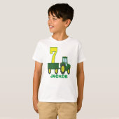 Shirt voor verjaardag van tractor - gepersonalisee (Voorkant volledig)