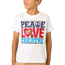 Shirt voor vrede, liefde en theater