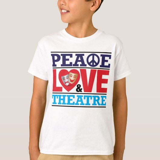 Shirt voor vrede, liefde en theater (Voorkant)