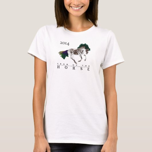 Shirt voor vrouwen met exclusief paardenontwerp vo (Voorkant)