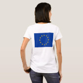 Shirt voor vrouwen met vlag van de Europese Unie (Achterkant volledig)