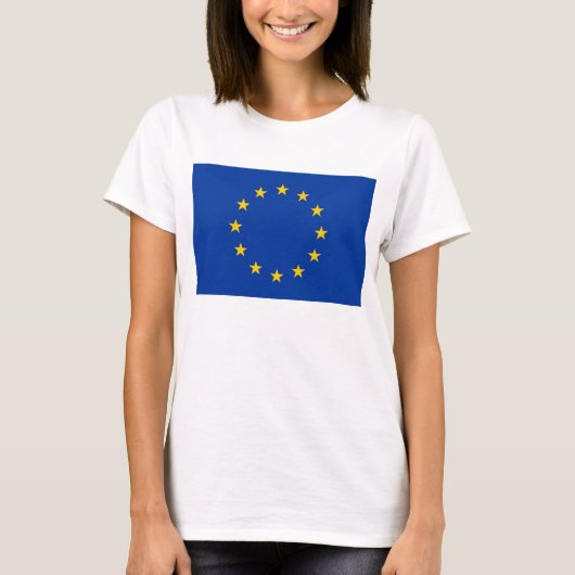 Shirt voor vrouwen met vlag van de Europese Unie (Voorkant)
