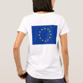 Shirt voor vrouwen met vlag van de Europese Unie (Achterkant)