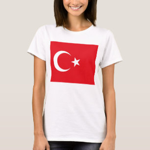 Shirt voor vrouwen met vlag van Turkije