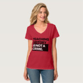 Shirt voor vrouwen - Onderwijs geschiedenis is gee (Voorkant volledig)