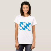 Shirt voor vrouwen T met vlag van Beieren (Voorkant volledig)