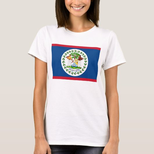 Shirt voor vrouwen T met vlag van Belize (Voorkant)