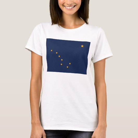 Shirt voor vrouwen T met vlag van de staat Alaska (Voorkant)