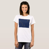 Shirt voor vrouwen T met vlag van de staat Alaska (Voorkant volledig)