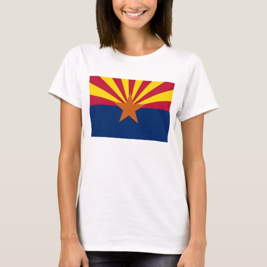 Shirt voor vrouwen T met vlag van de staat Arizona (Voorkant)