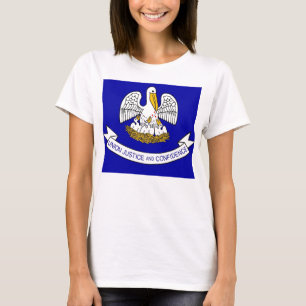 Shirt voor vrouwen T met vlag van de staat Louisia