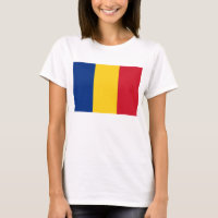 Shirt voor vrouwen T met vlag van Roemenië