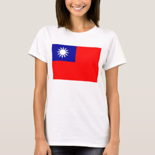 Shirt voor vrouwen T met vlag van Taiwan