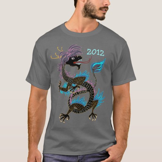 Shirt voor zwarte waterdraak (Voorkant)