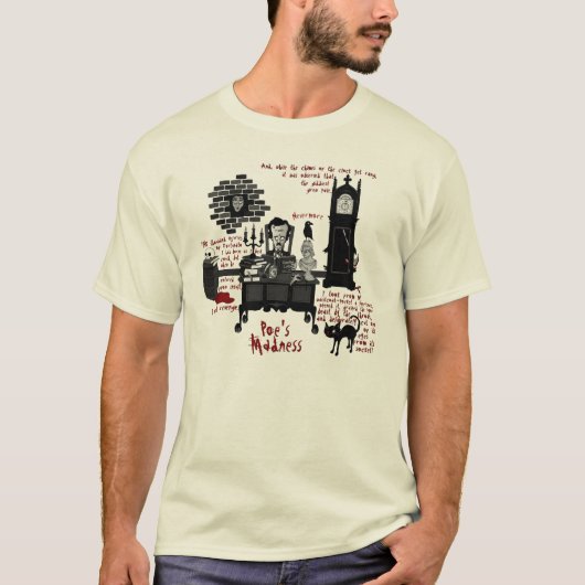 shirt "Waanzin van de Poe" (Versie 2) (Voorkant)