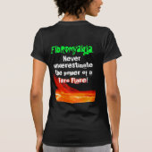Shirt: Waarschuwing! Fibromyalgie Flare! T-shirt (Achterkant)
