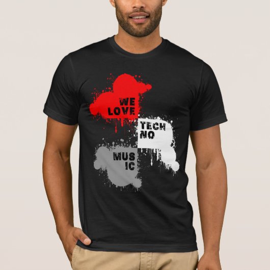 Shirt - We Love Techno Music 2 (Voorkant)