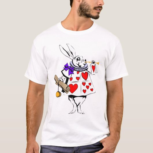 Shirt: White Rabbit van Alice in Wonderland T-shirt (Voorkant)