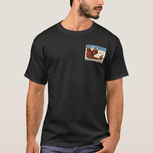 Shirt WWWII Vintage Poster Mannen (Voorkant)