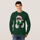 Shirt zwarte kerstman  Shirten (Voorkant volledig)