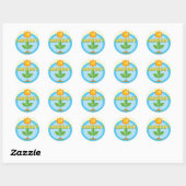 Shirten en cadeaus van eersten ronde sticker (Vel)