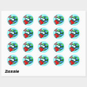 Shirten en cadeaus van eersten ronde sticker (Vel)